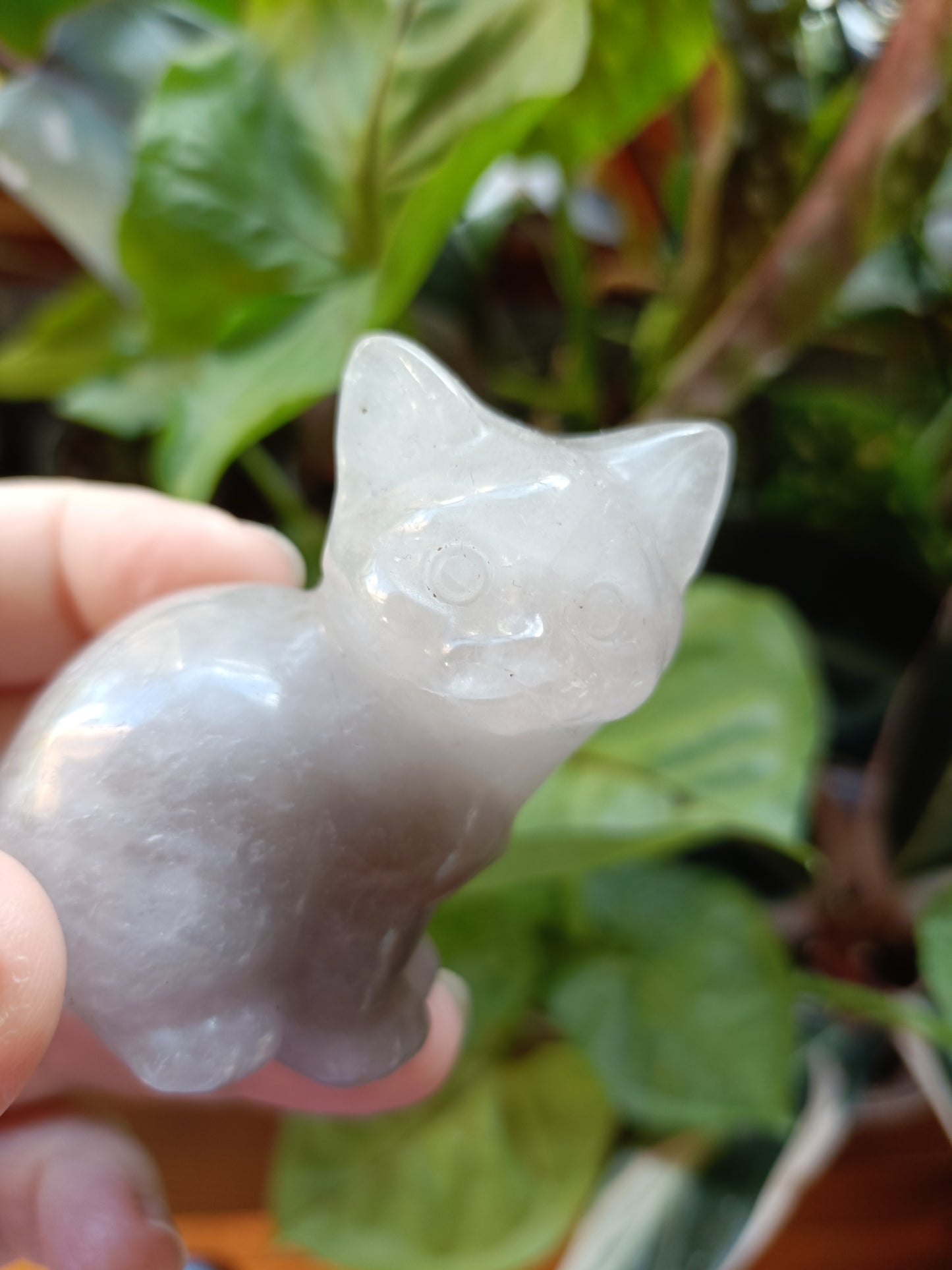 Grey Agate Sitting Cat - 123g