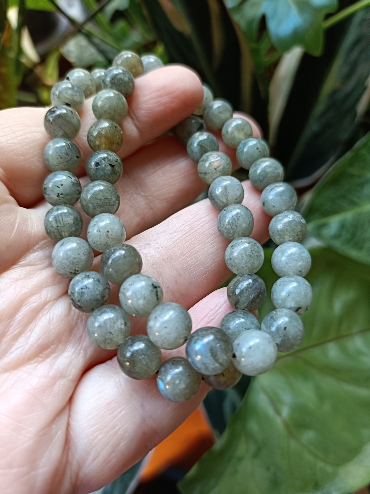 Labradorite Round Beaded Stretch Bracelet - 8mm