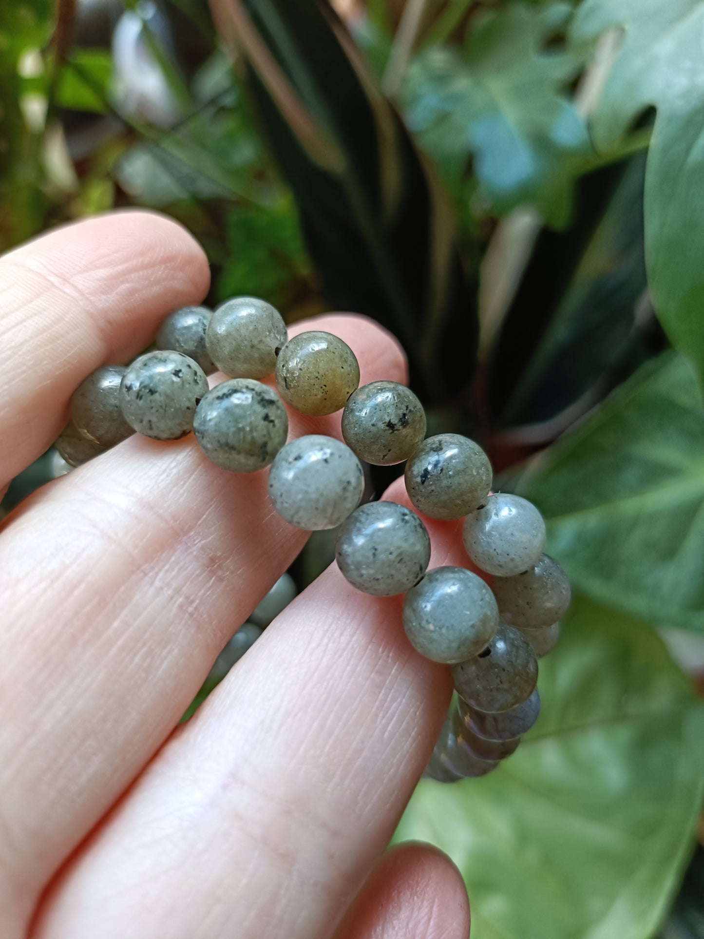 Labradorite Round Beaded Stretch Bracelet - 8mm