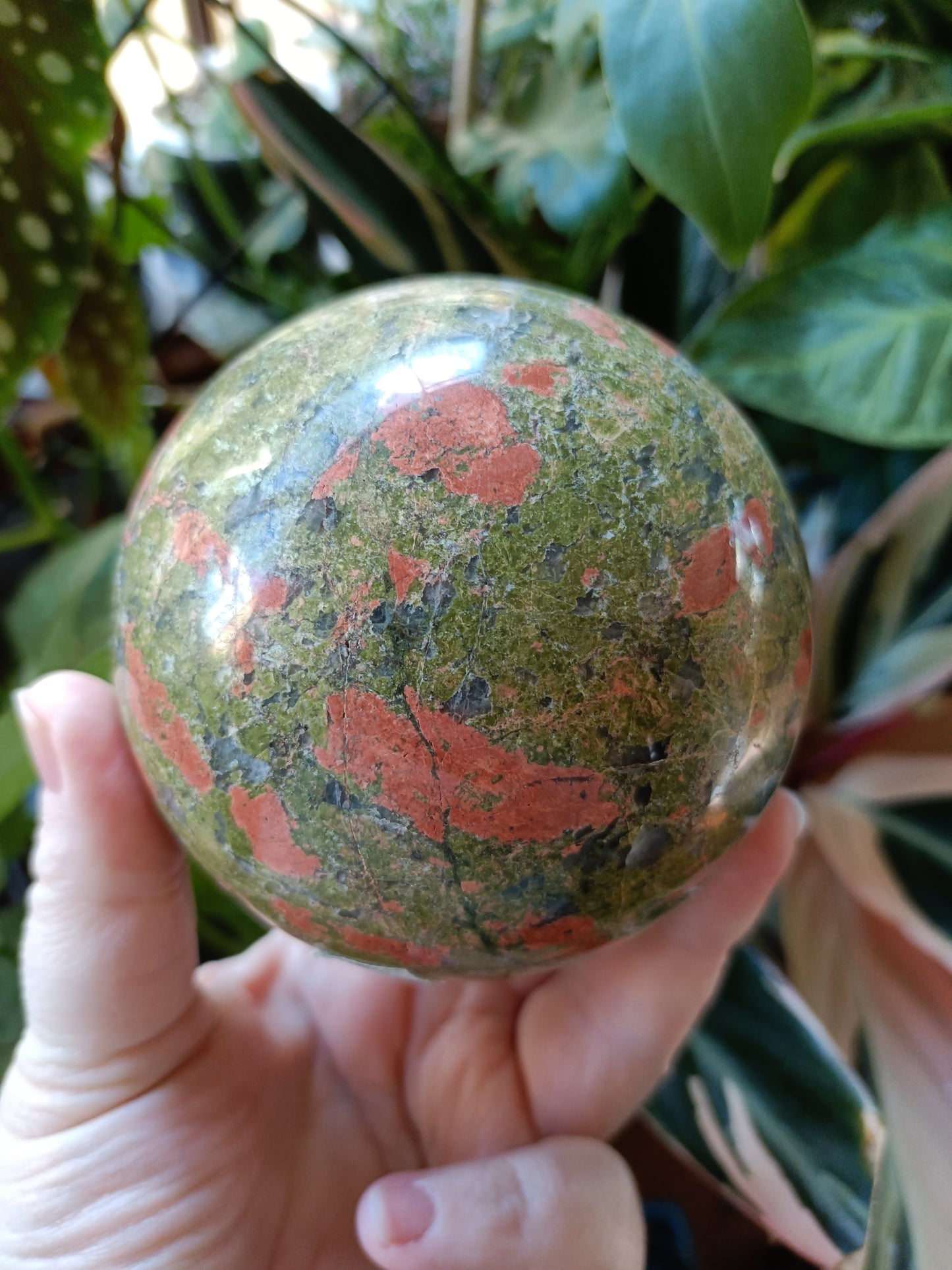 Unakite Sphere - 1219g