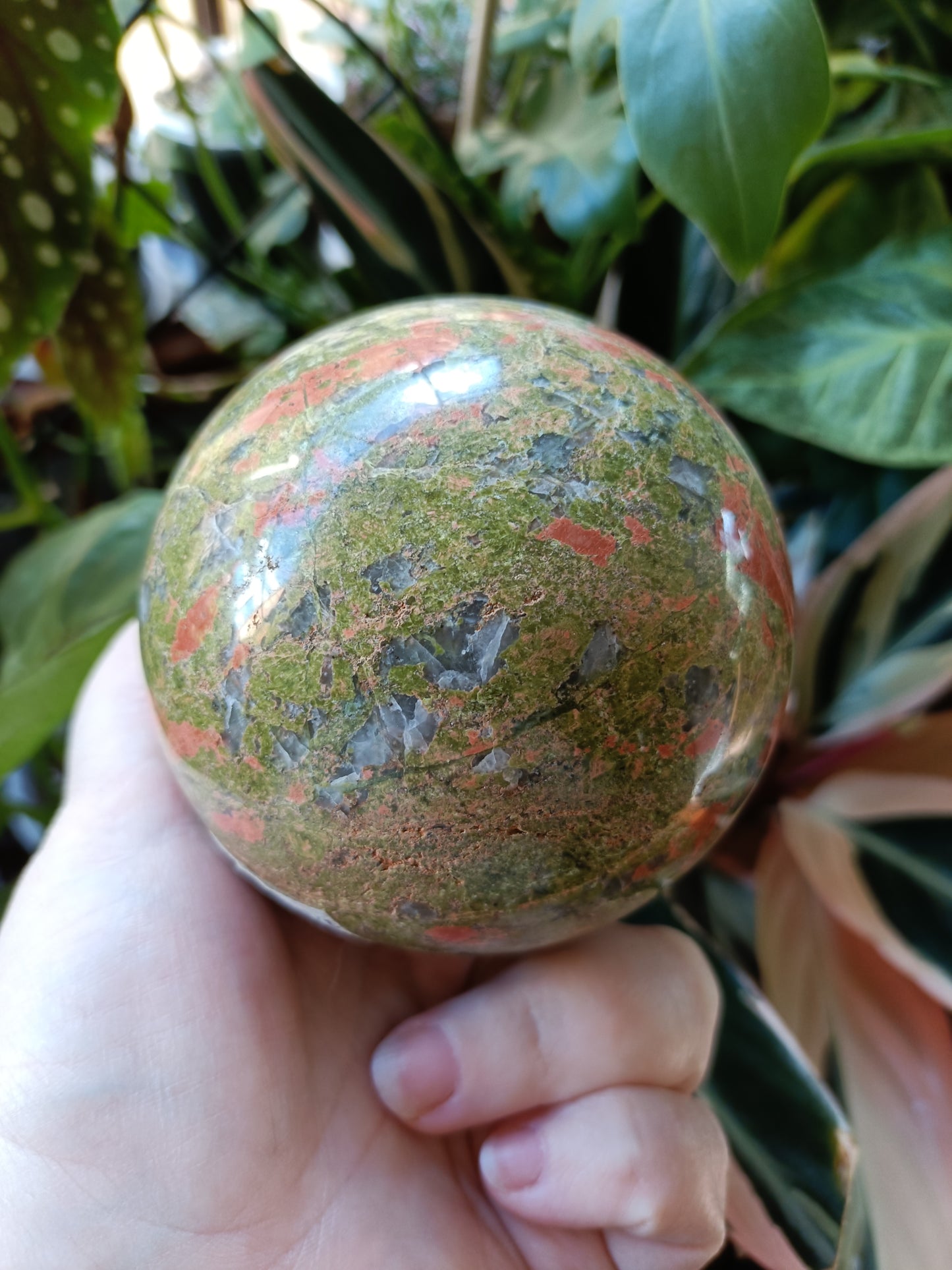 Unakite Sphere - 1219g