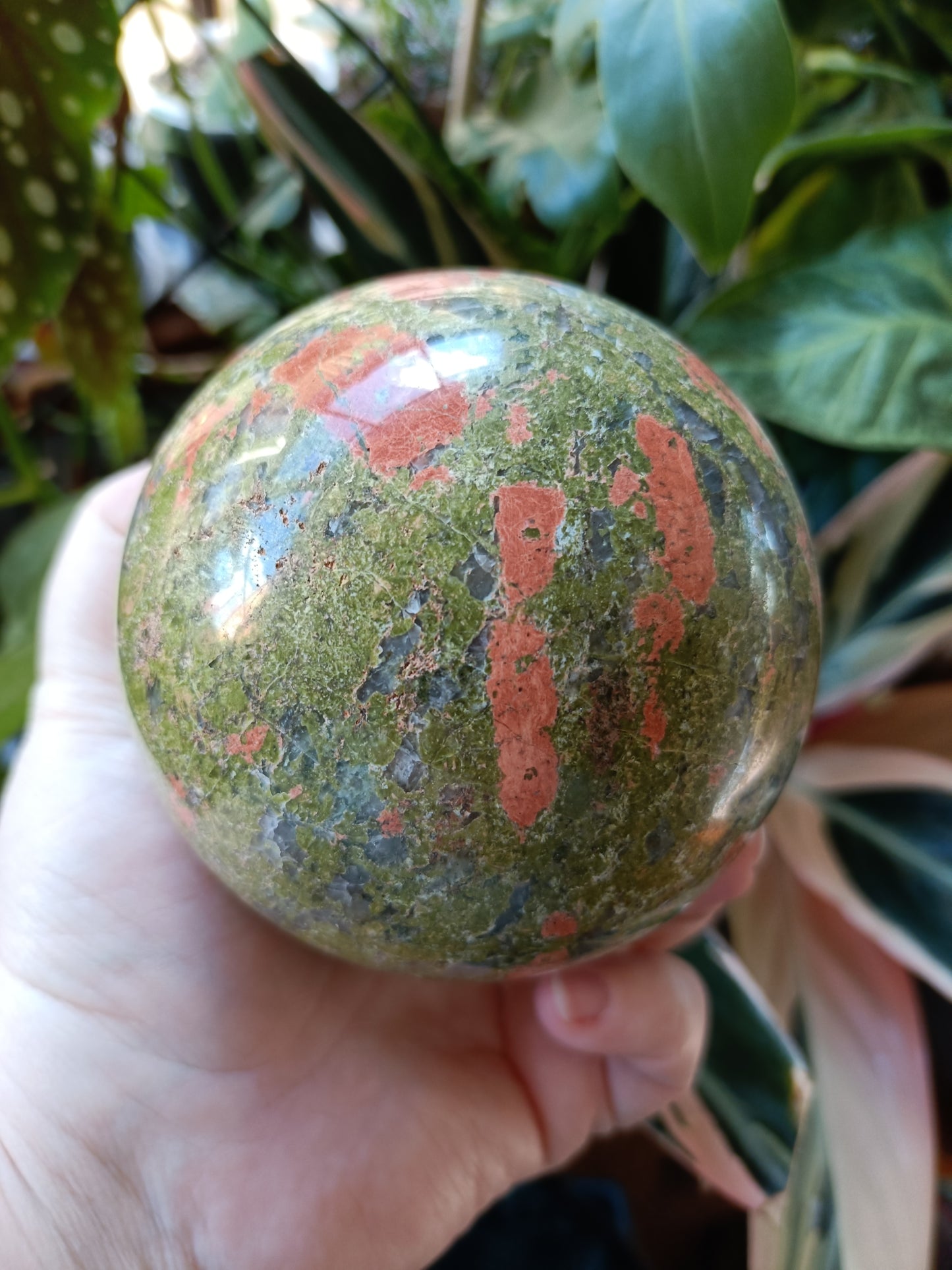 Unakite Sphere - 1219g