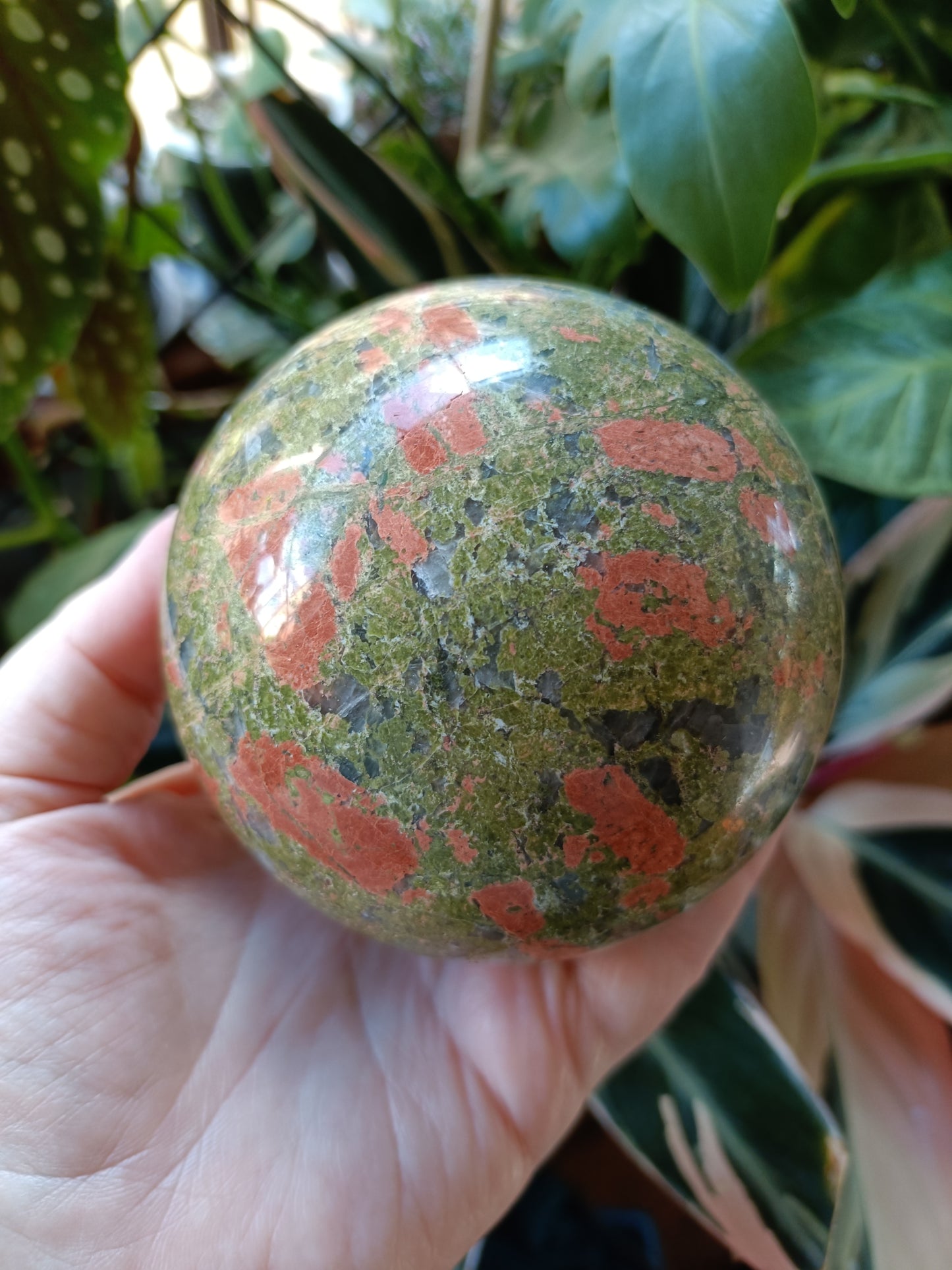 Unakite Sphere - 1219g