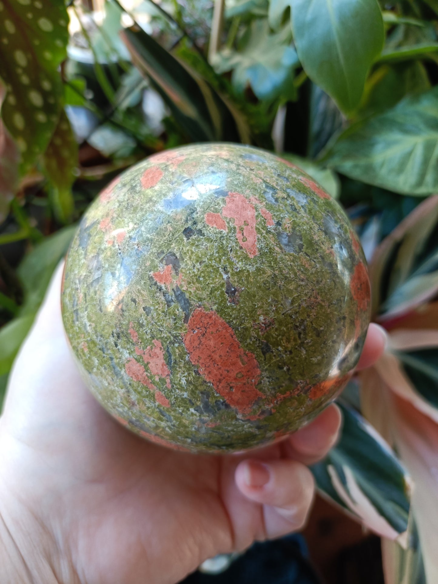 Unakite Sphere - 1219g
