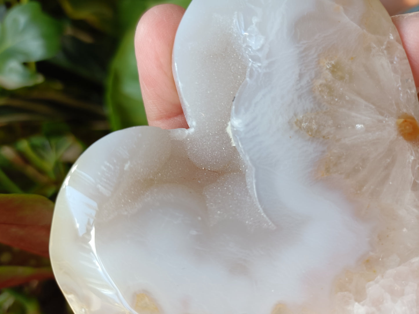 Pink Flower Agate Heart - 157g