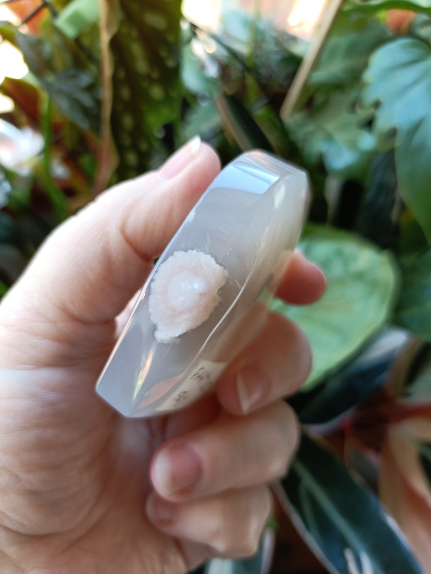 Pink Flower Agate Heart - 156g