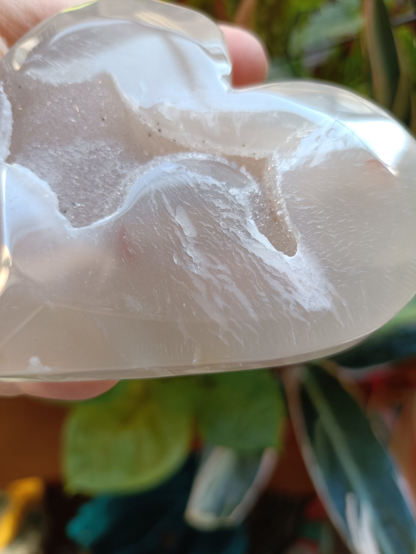 Pink Flower Agate Heart - 139g
