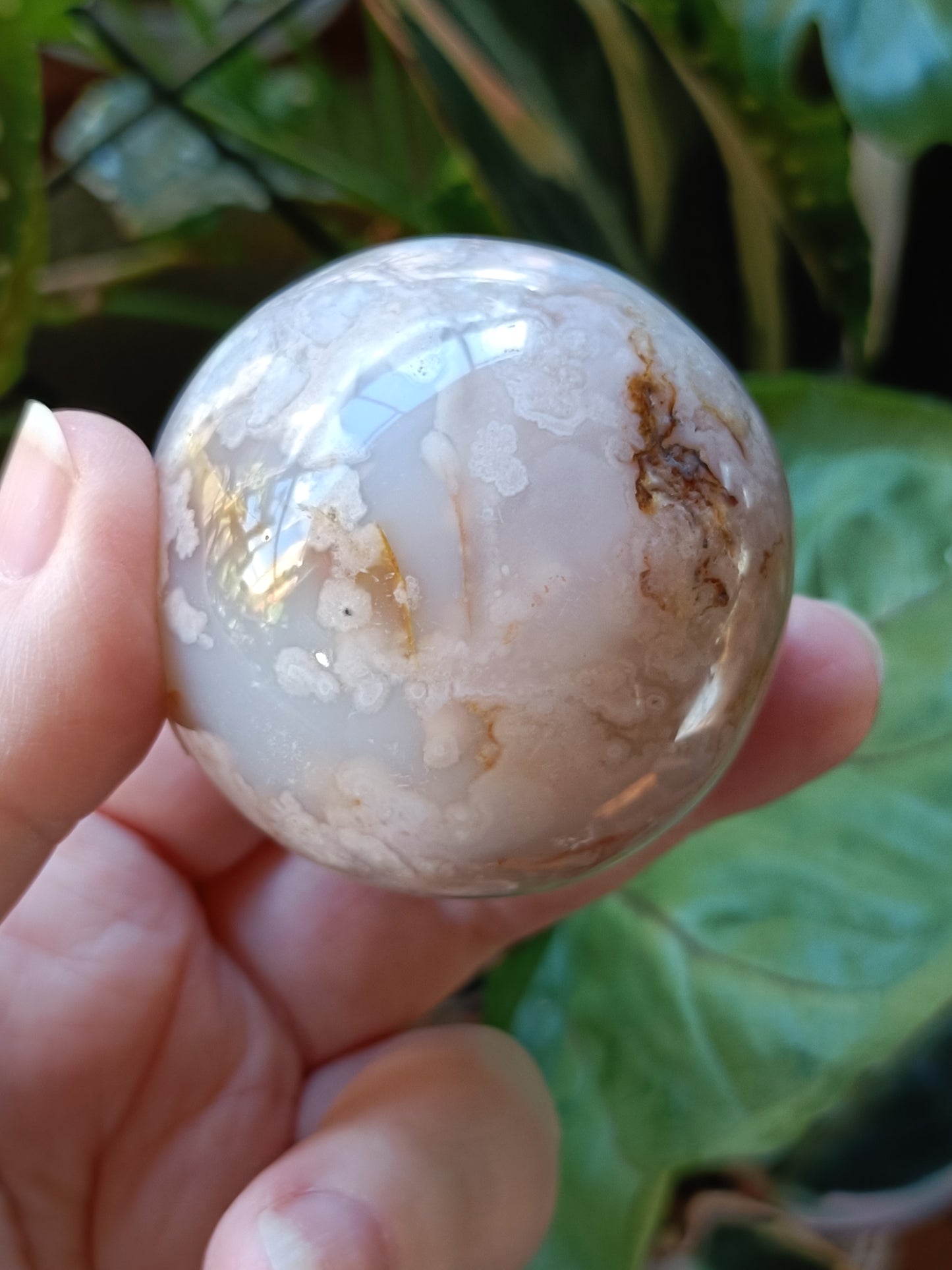 Pink Flower Agate Sphere - 180g