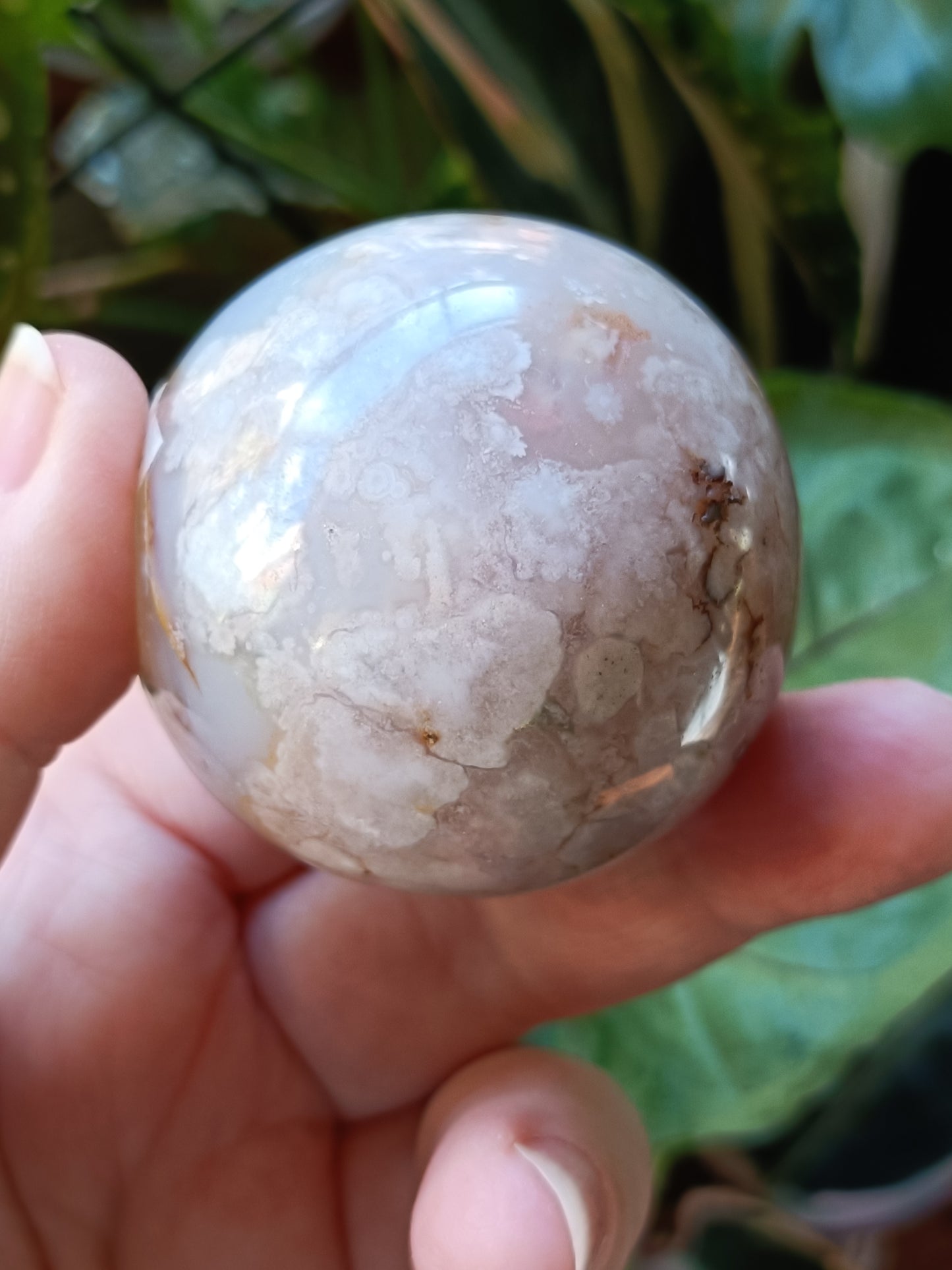 Pink Flower Agate Sphere - 180g