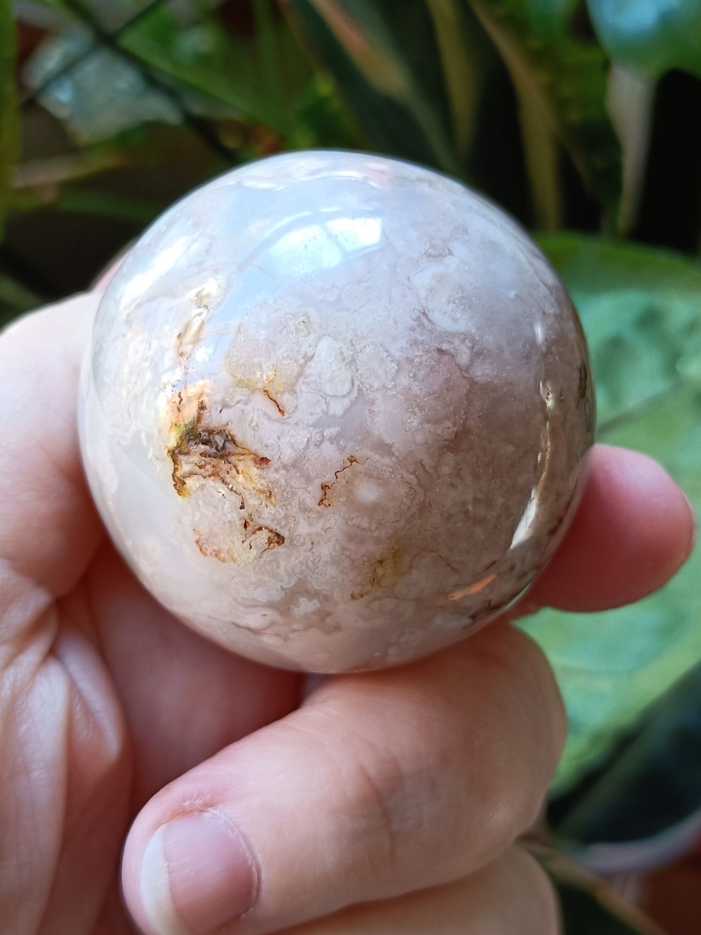 Pink Flower Agate Sphere - 180g