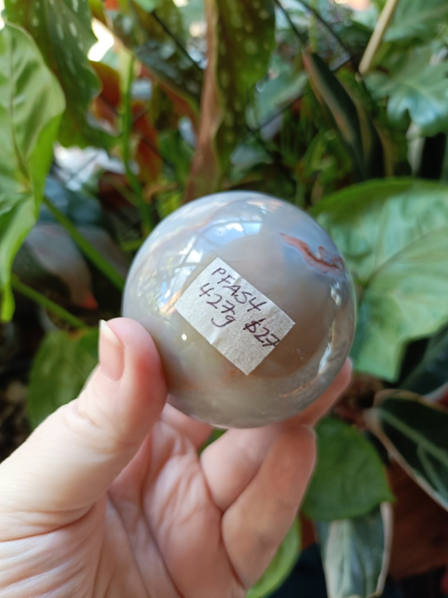 Pink Agate Sphere - 427g