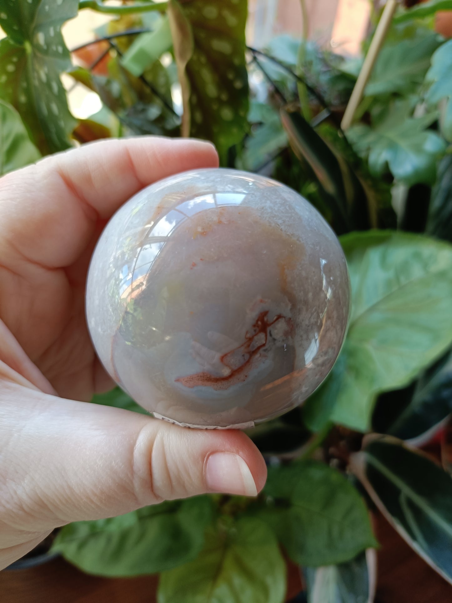 Pink Agate Sphere - 427g