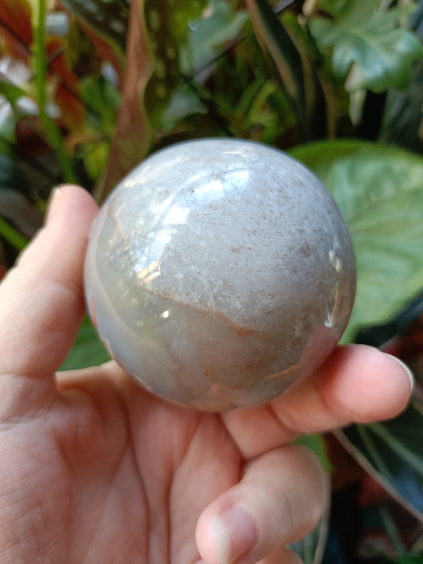 Pink Agate Sphere - 427g