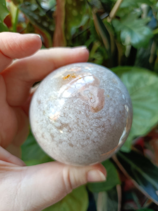 Pink Agate Sphere - 427g