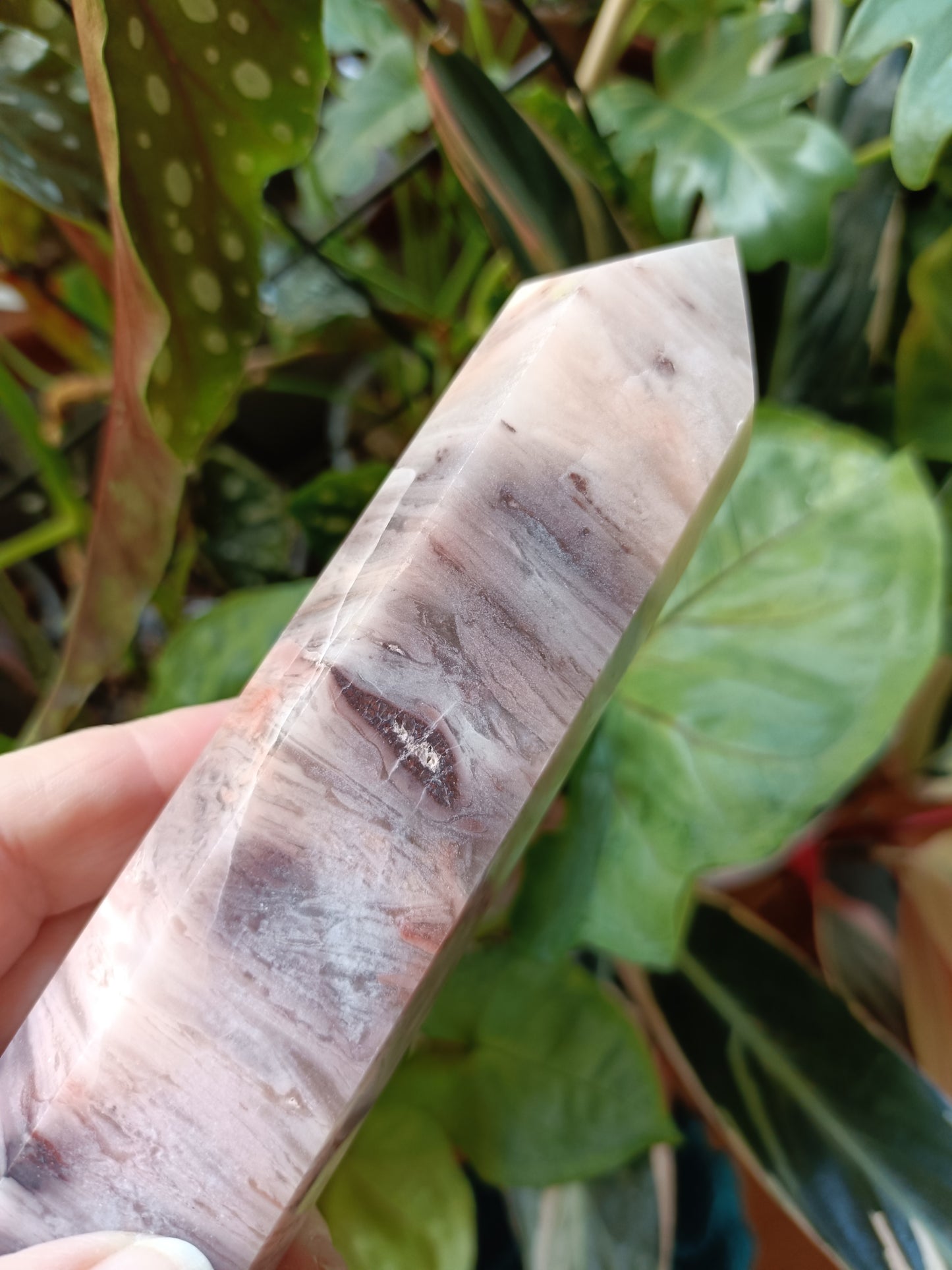 Banded Pink Calcite Tower - 523g