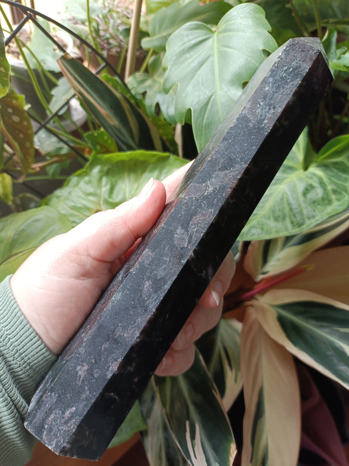 Arfvedsonite 'Firework Stone' Tower - 762g