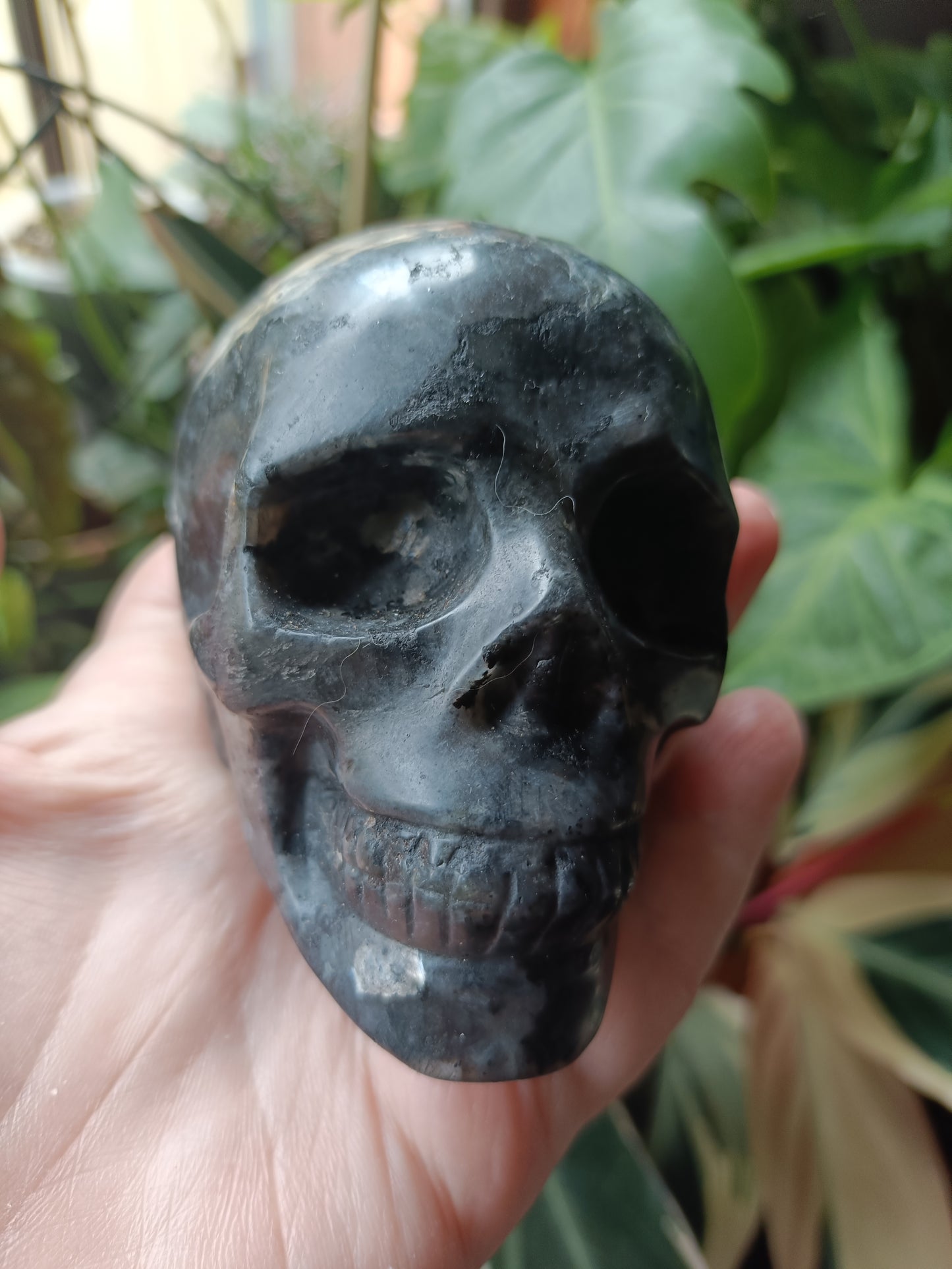 Larvikite Skull Carving - 540g