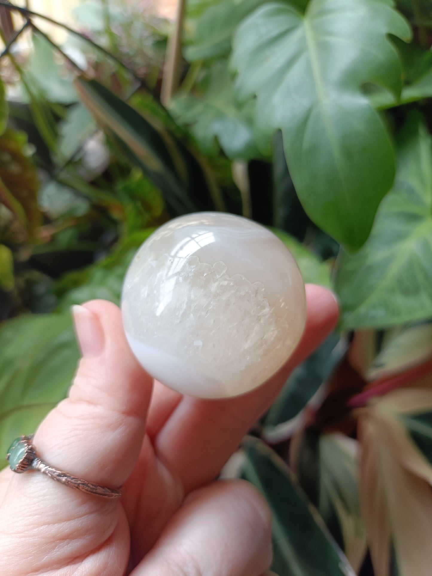 Druzy Agate Sphere - 131g