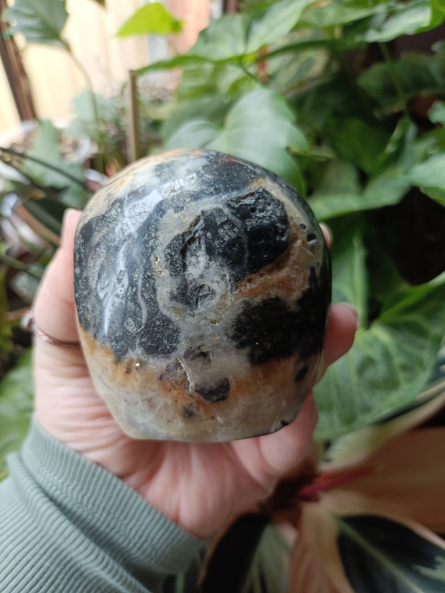Blue Quartzite Skull Carving - 900g