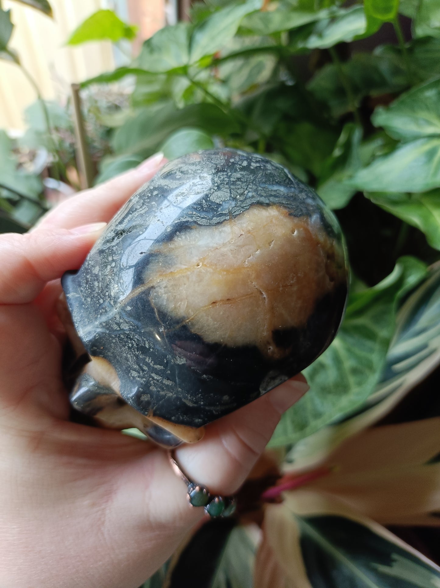 Blue Quartzite Skull Carving - 900g