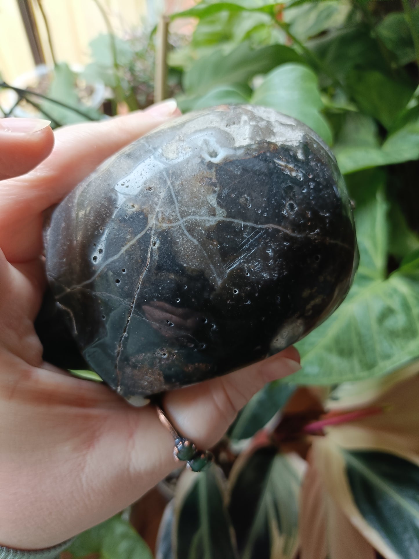 Blue Quartzite Skull Carving - 1184g