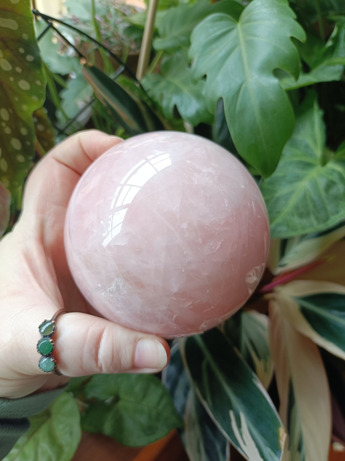 Rose Quartz Sphere - 1009g