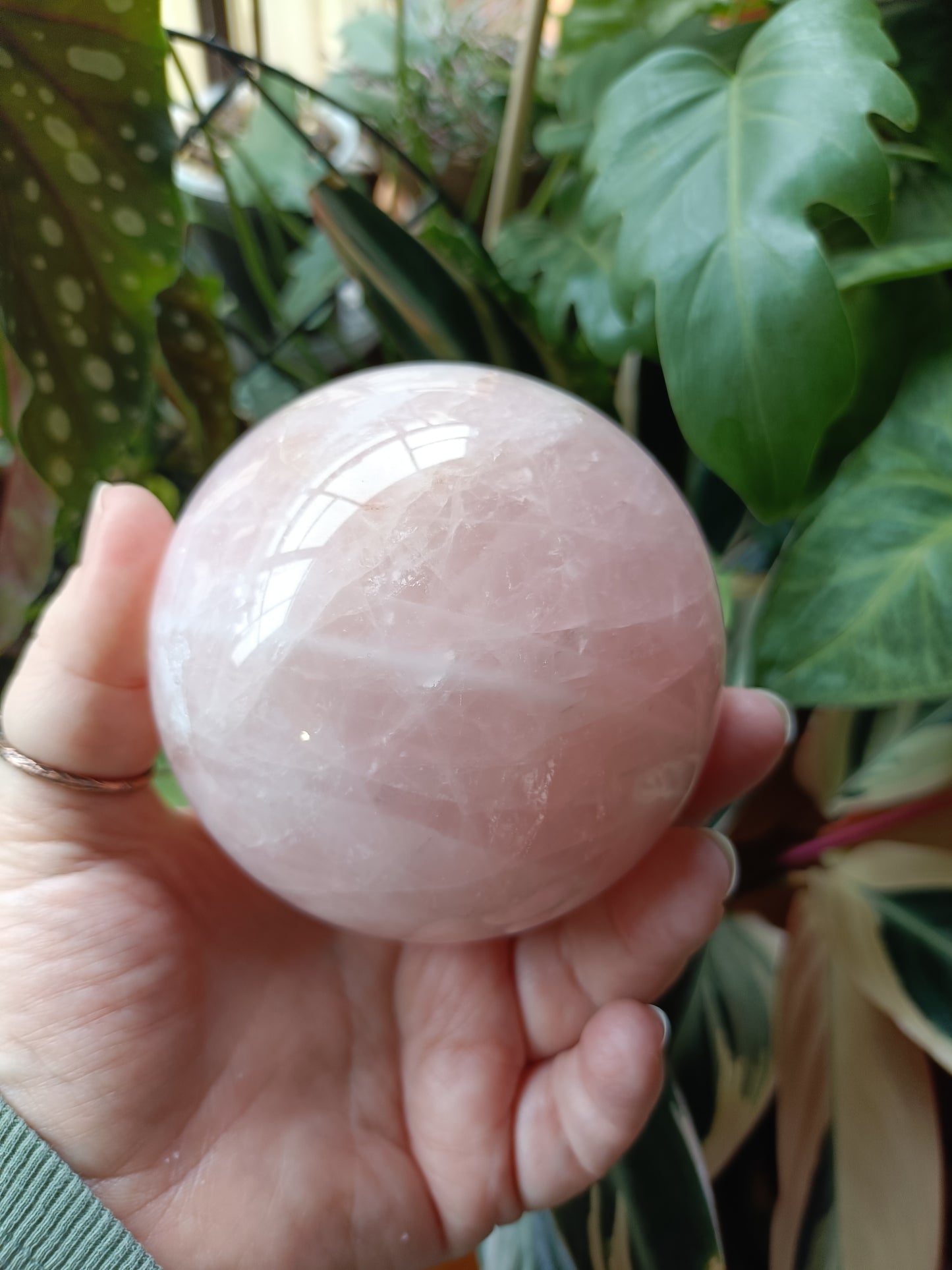 Rose Quartz Sphere - 1009g