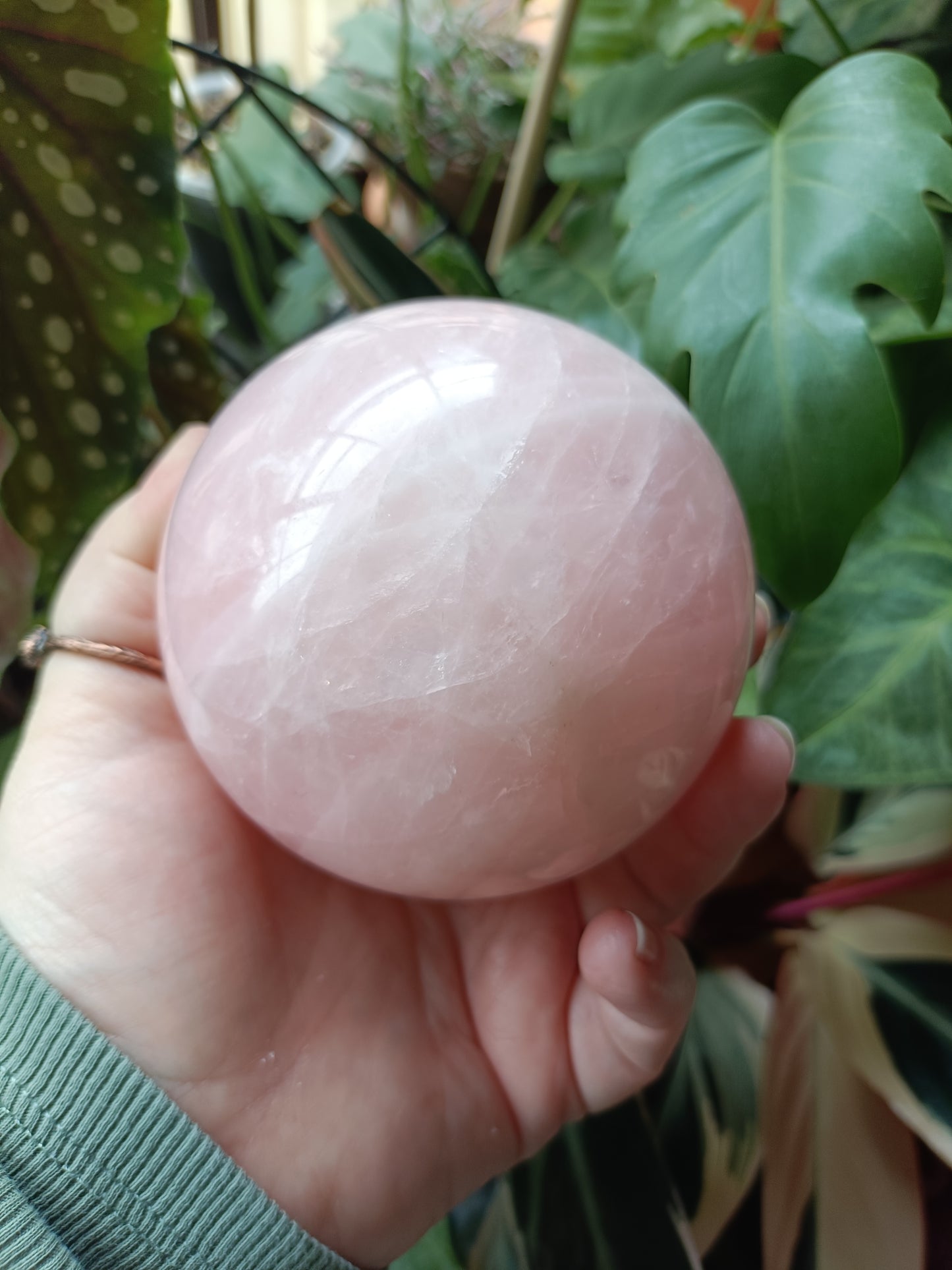 Rose Quartz Sphere - 1009g