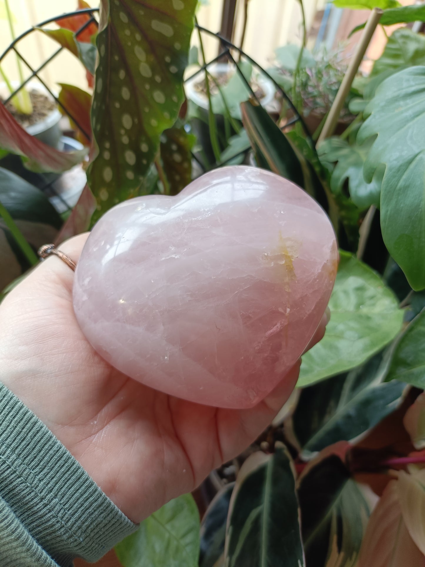 Rose Quartz Puffy Heart - 553g
