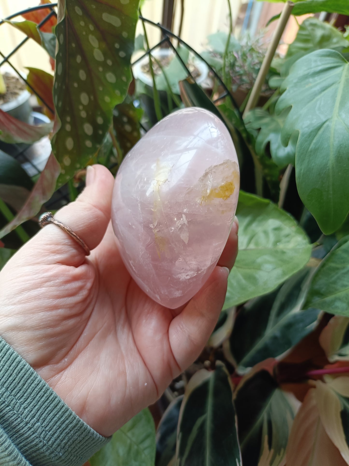 Rose Quartz Puffy Heart - 553g