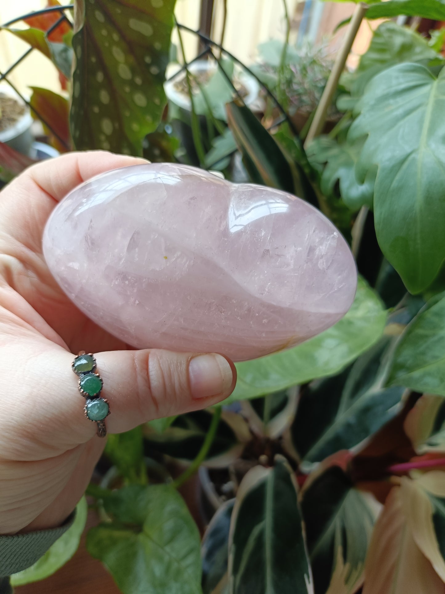 Rose Quartz Puffy Heart - 553g