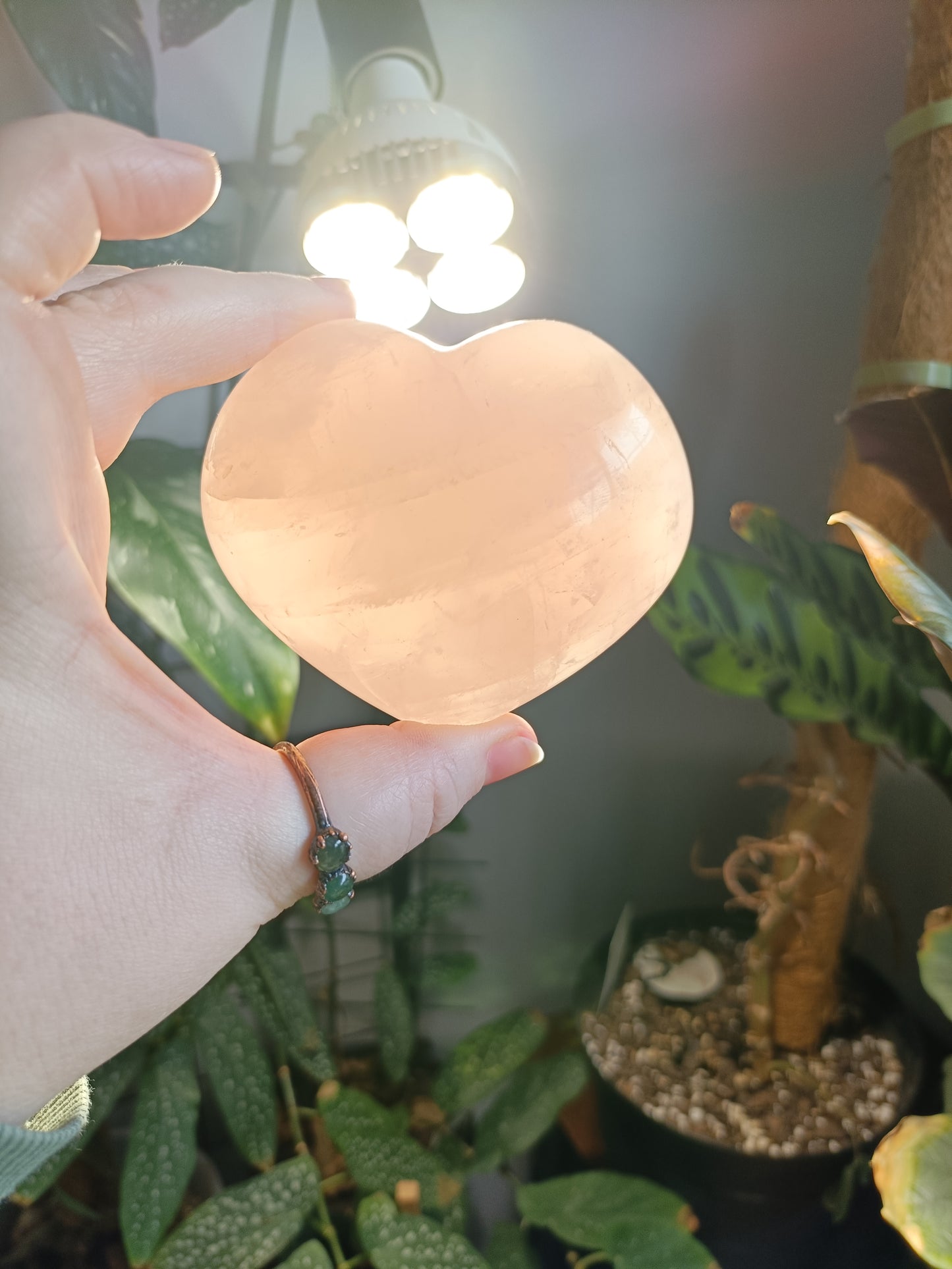 Rose Quartz Puffy Heart - 368g