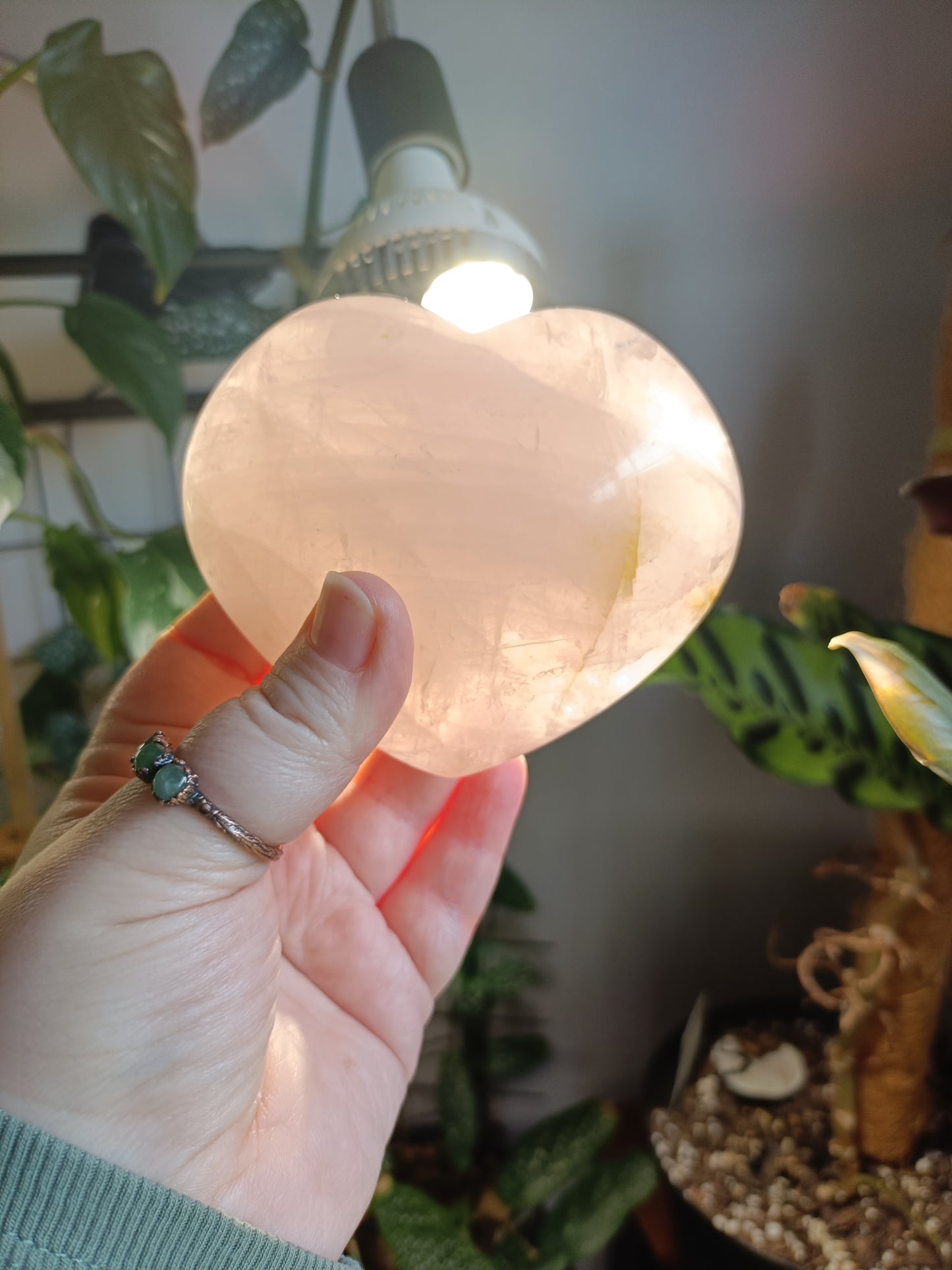 Rose Quartz Puffy Heart - 553g