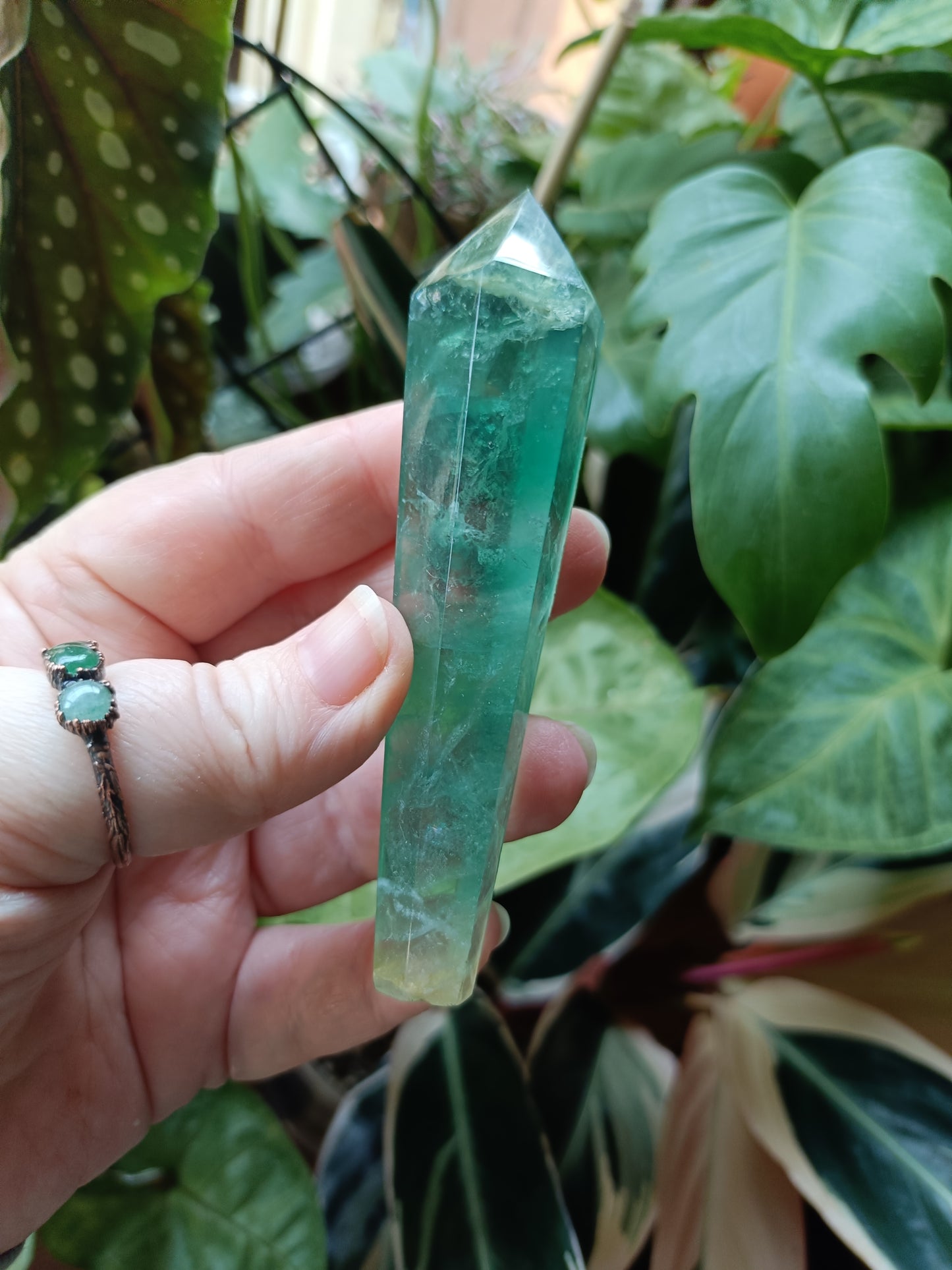 Green Fluorite Wand - 85g
