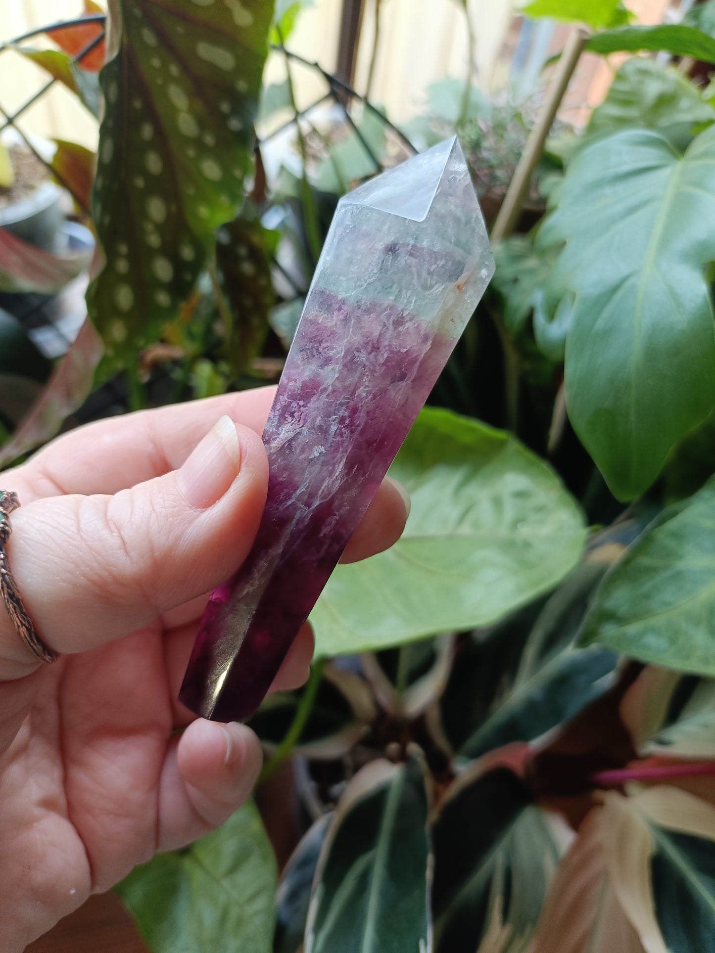 Rainbow Fluorite Wand - 110g