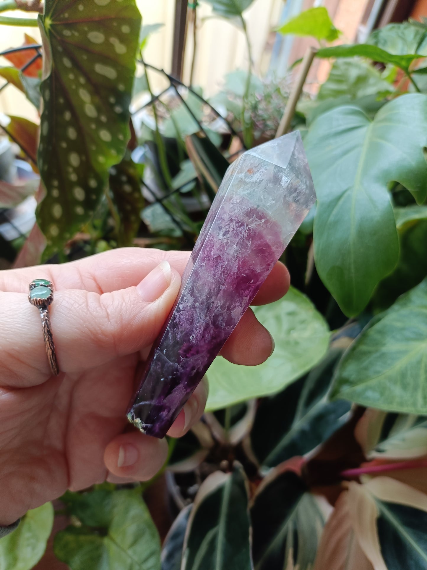 Rainbow Fluorite Wand - 110g