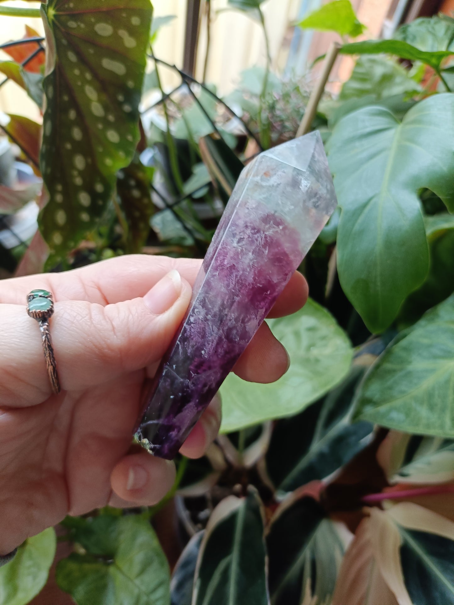 Rainbow Fluorite Wand - 110g