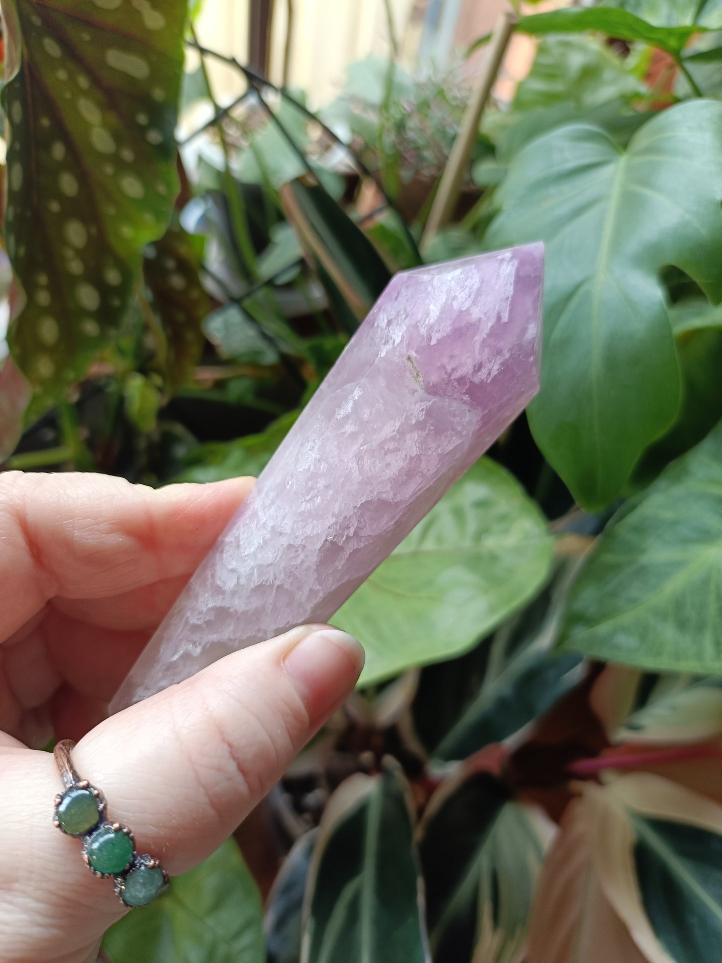Silk Fluorite Wand - 146g