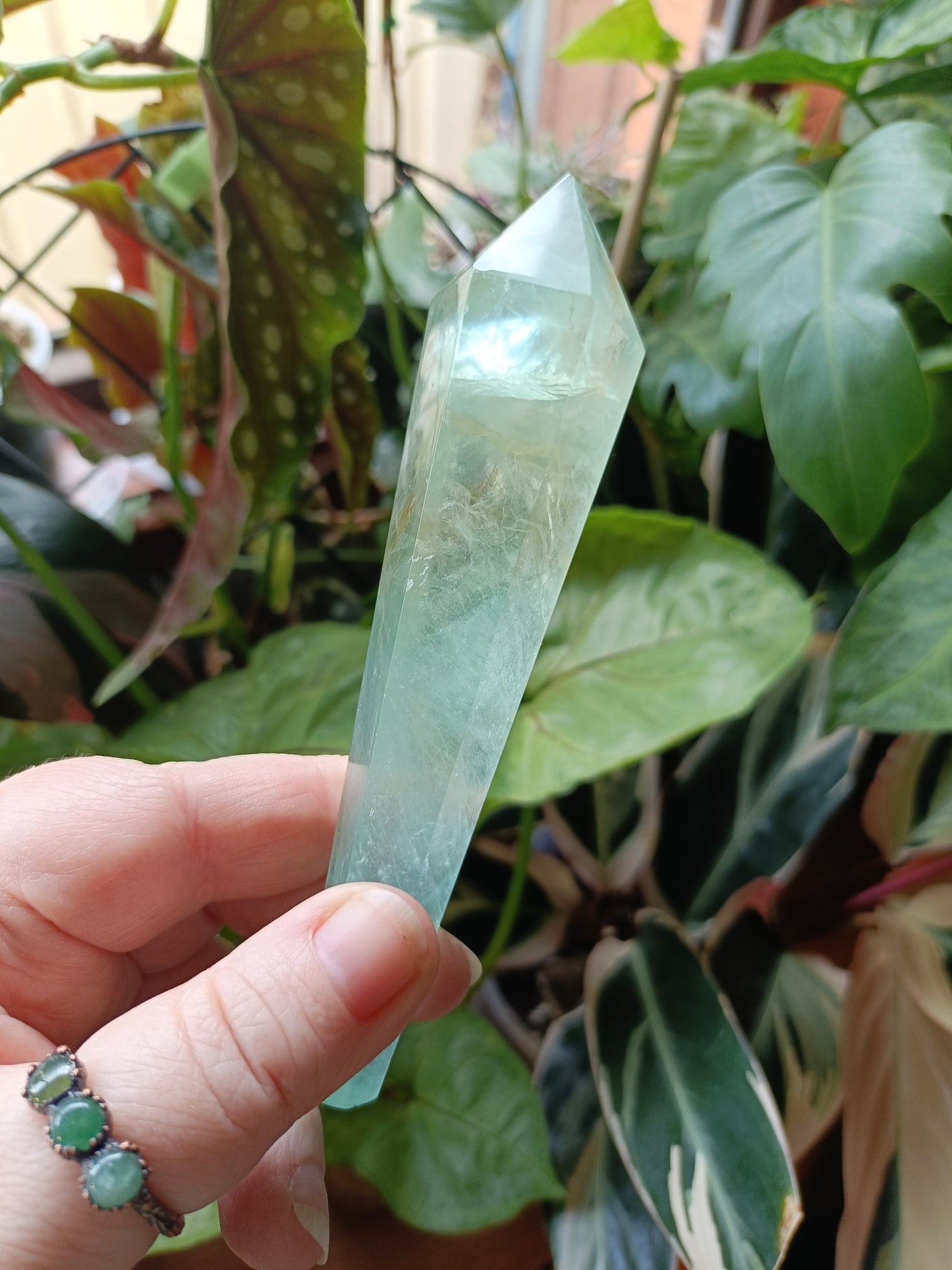 Green Fluorite Wand - 152g