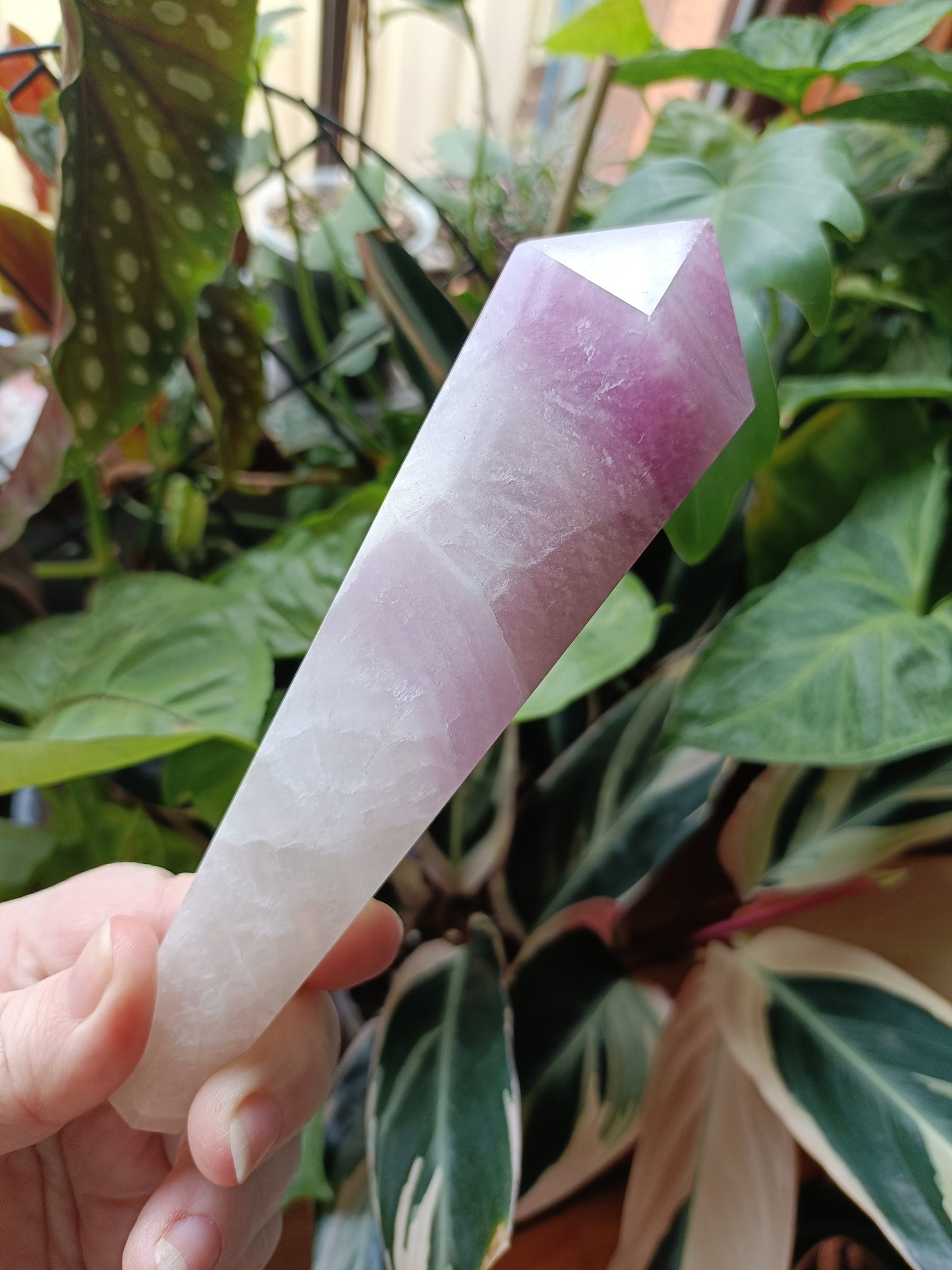 Silk Fluorite Wand - 321g
