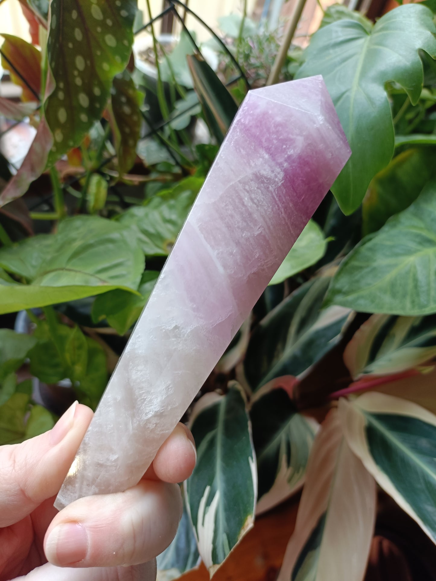 Silk Fluorite Wand - 321g