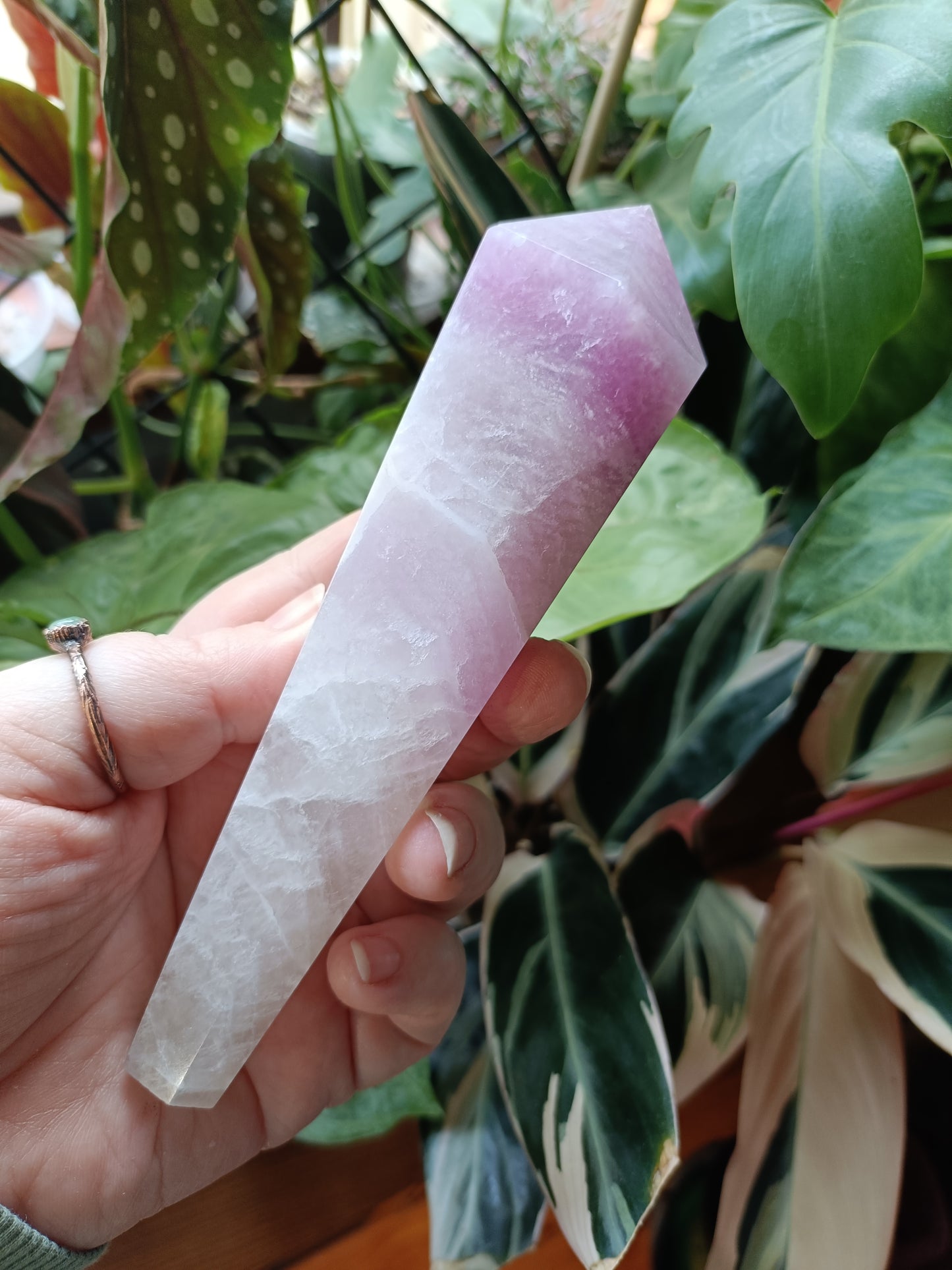 Silk Fluorite Wand - 321g