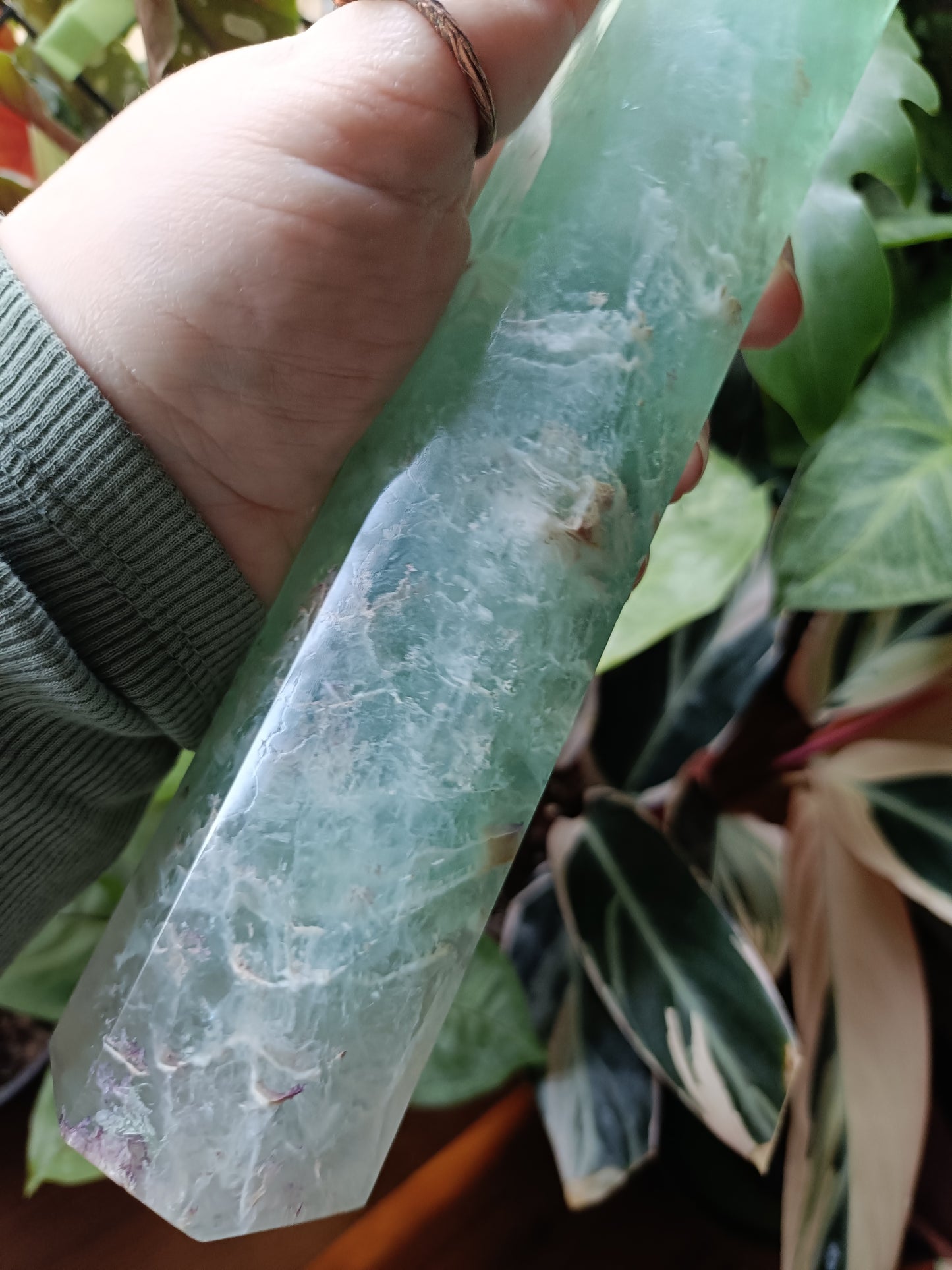 Green Fluorite Tower - 1232g