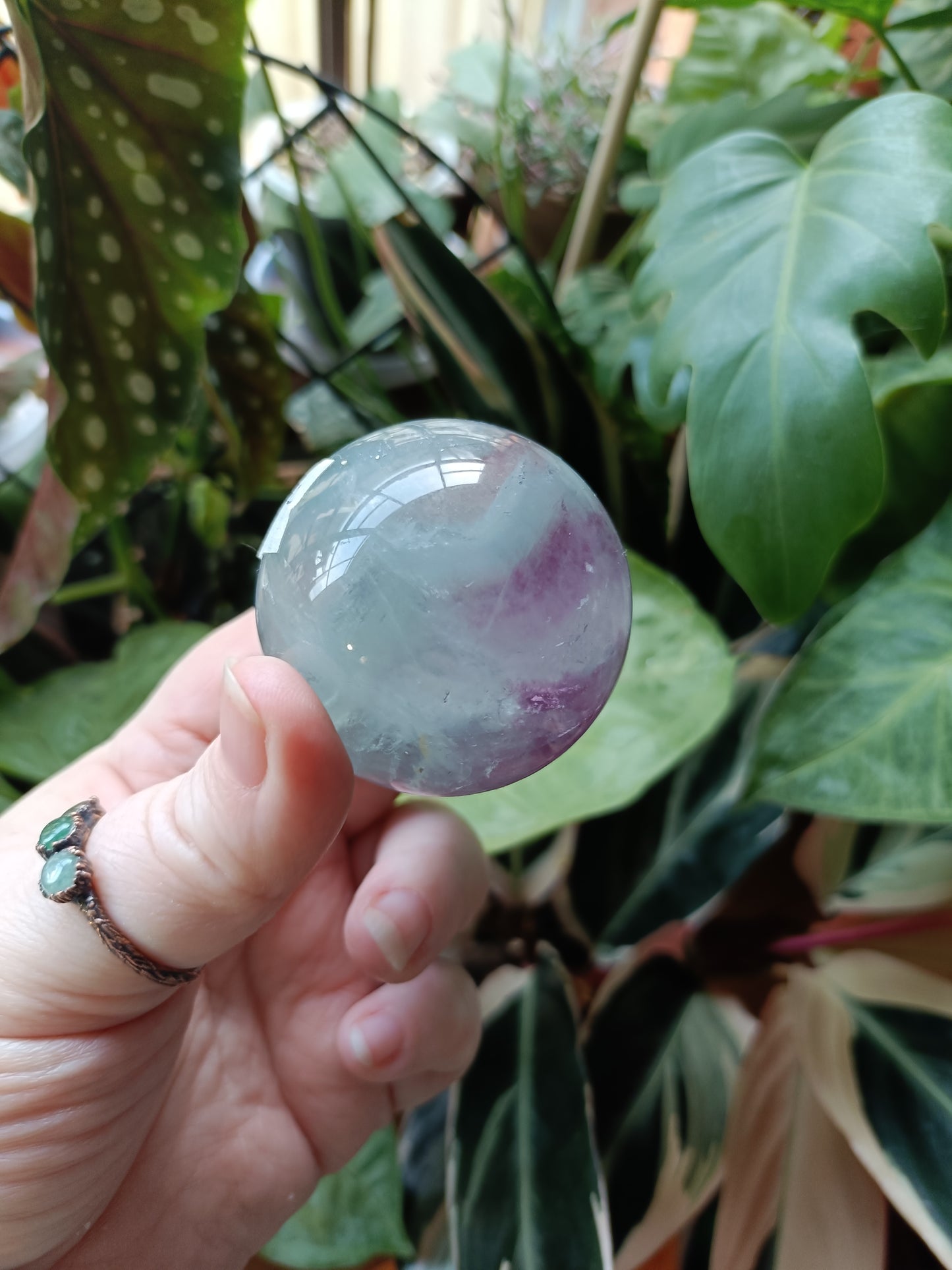 Rainbow Fluorite Sphere - 218g