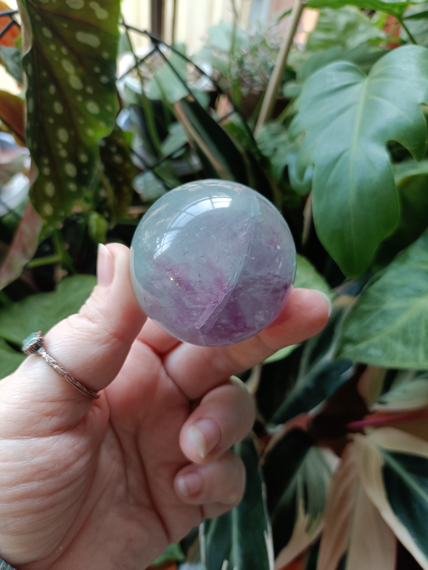 Rainbow Fluorite Sphere - 218g