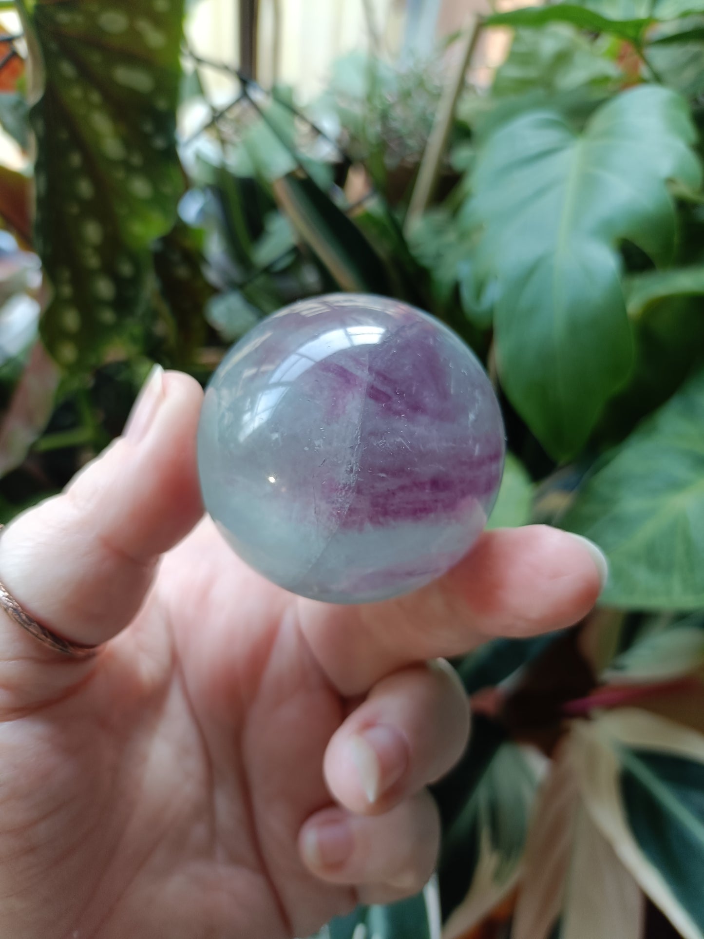 Rainbow Fluorite Sphere - 218g