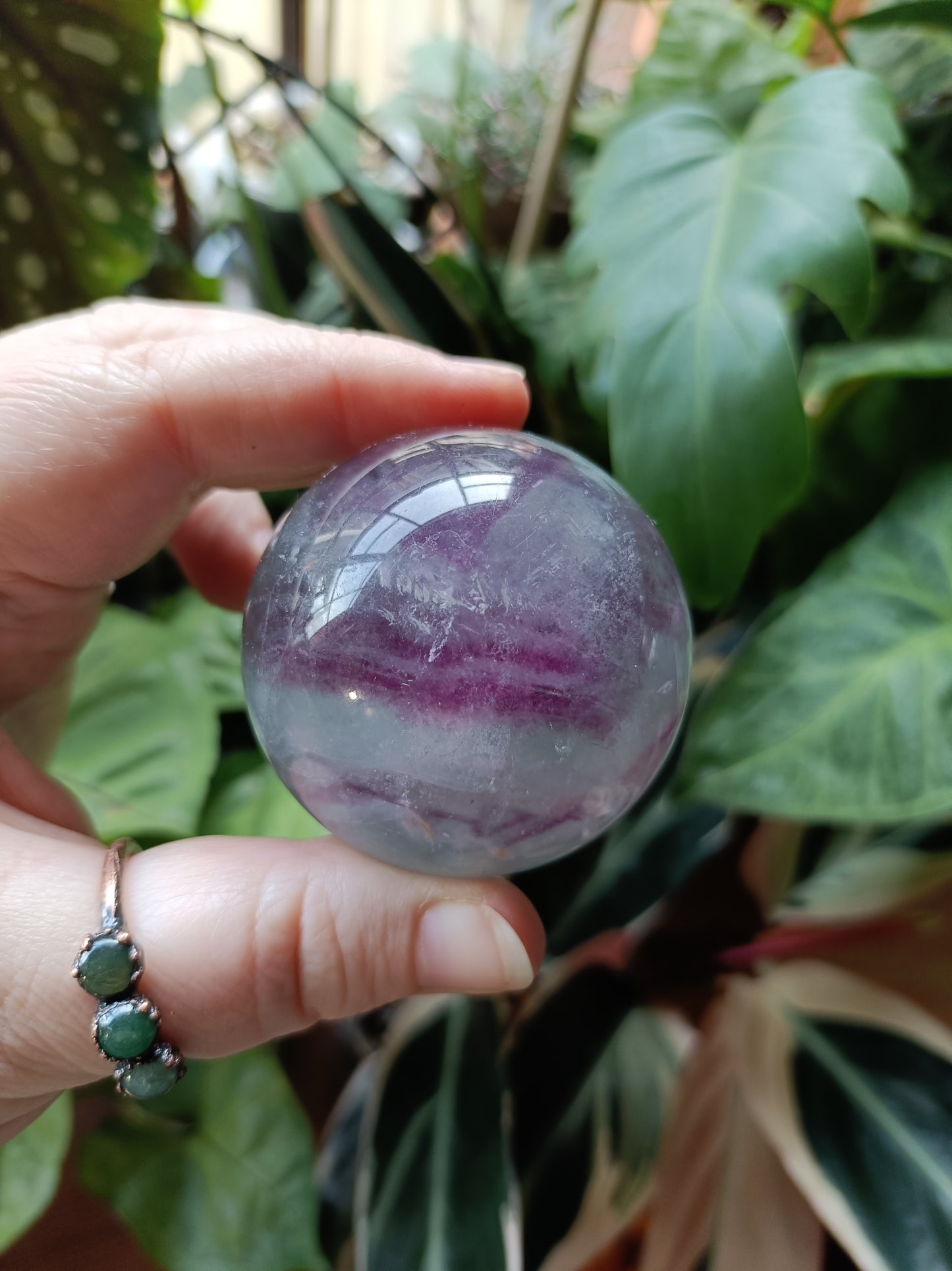 Rainbow Fluorite Sphere - 218g