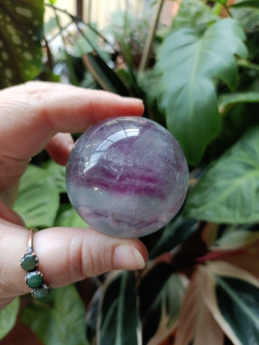 Rainbow Fluorite Sphere - 218g