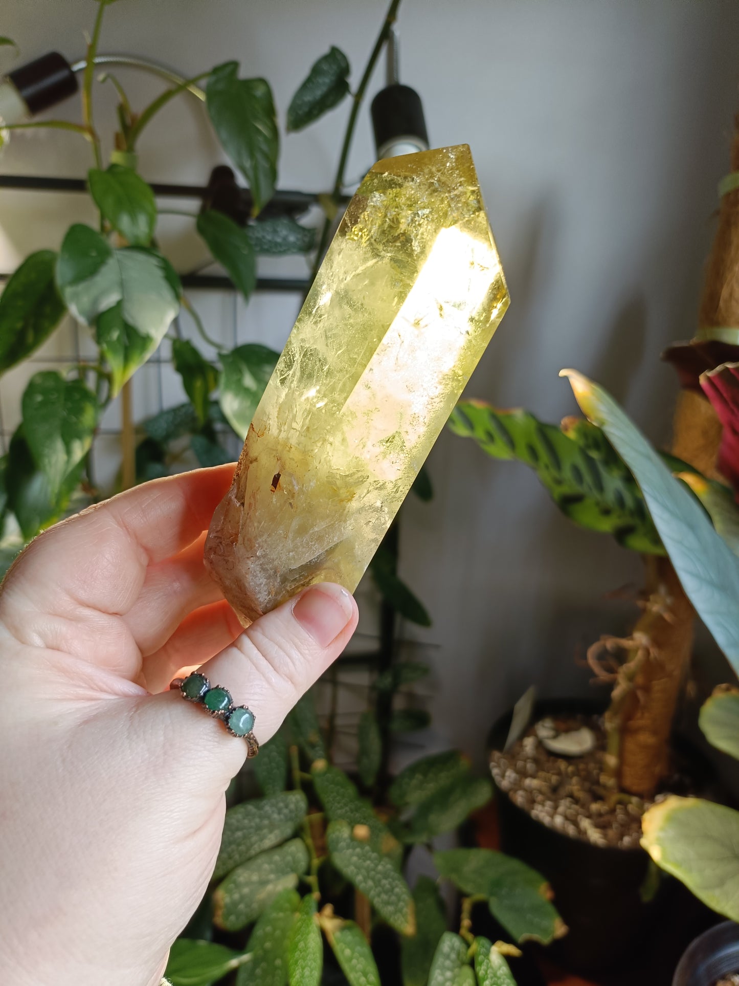 Citrine Point with Custom Stand - 350g