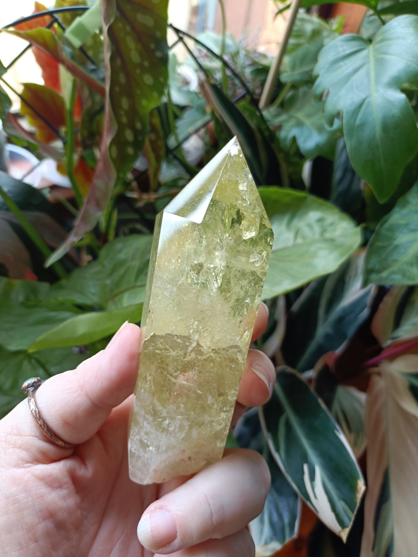 Citrine Point with Custom Stand - 307g